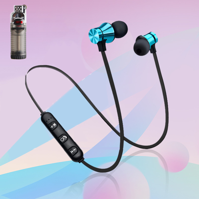 Tai Nghe Bluetooth Nhét Tai Có Dây XT-11 + Tặng Hộp Quẹt Bật Lửa Bay Sử Dụng Gas Đá  Cao Cấp (Màu Ngẫu Nhiên)