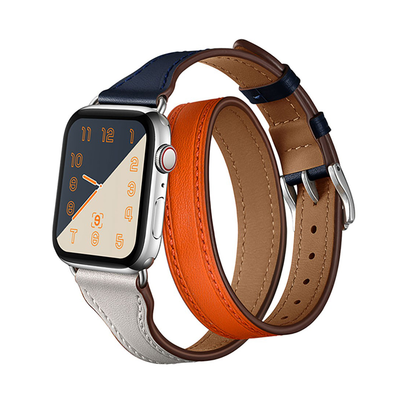 Dây đeo Apple Watch 42mm &amp; 44mm JINYA Magical Leather - Cam - Hàng chính hãng