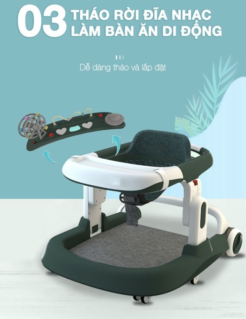 XE TẬP ĐI CHO BÉ 6-18 tháng tuổi BABY WALKER ĐA NĂNG FULL option