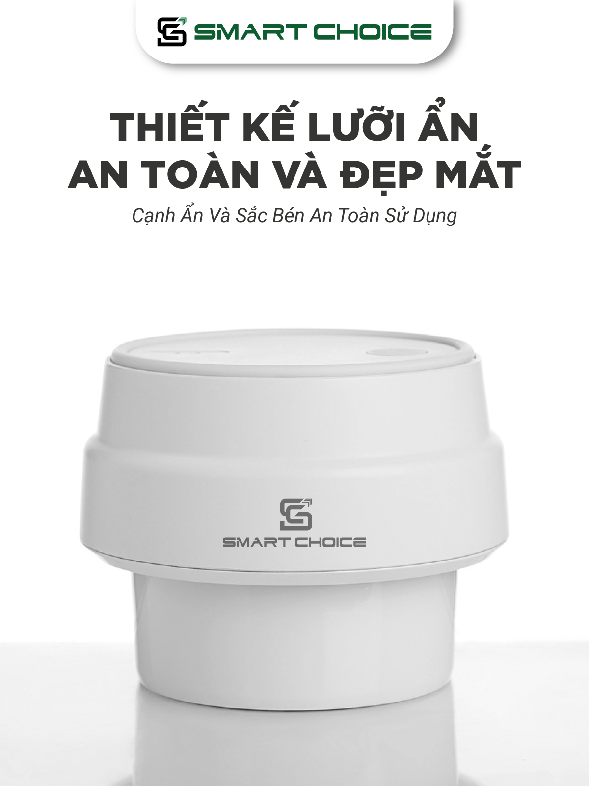 Máy Xay Sinh Tố Cầm Tay SmartChoice Hàng Chính Hãng SCG-ST001 Pin Sạc, May Xay Hoa Quả Mini 70W 400ml 3 Lưỡi