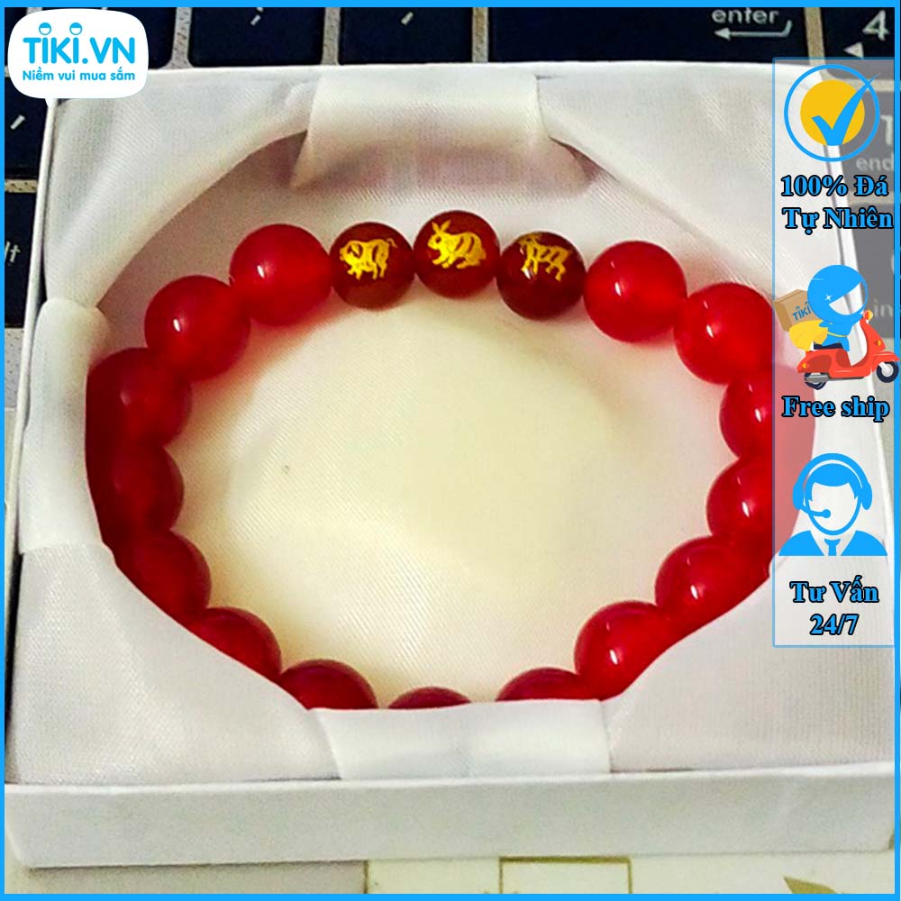 Vòng phong thủy mệnh hỏa tam hợp hợi mão mùi - chất liệu mã não đỏ tự nhiên - size 8 10 12ly cho người mệnh hỏa, mệnh thổ - có khai quang điểm nhãn may mắn tài lộc - PHONG THỦY ANH VŨ