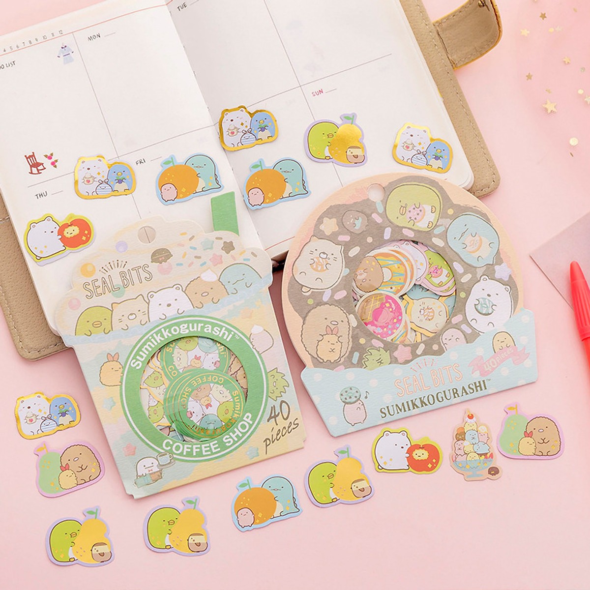 40 Miếng Dán Sticker Kawaii Nhật Bản