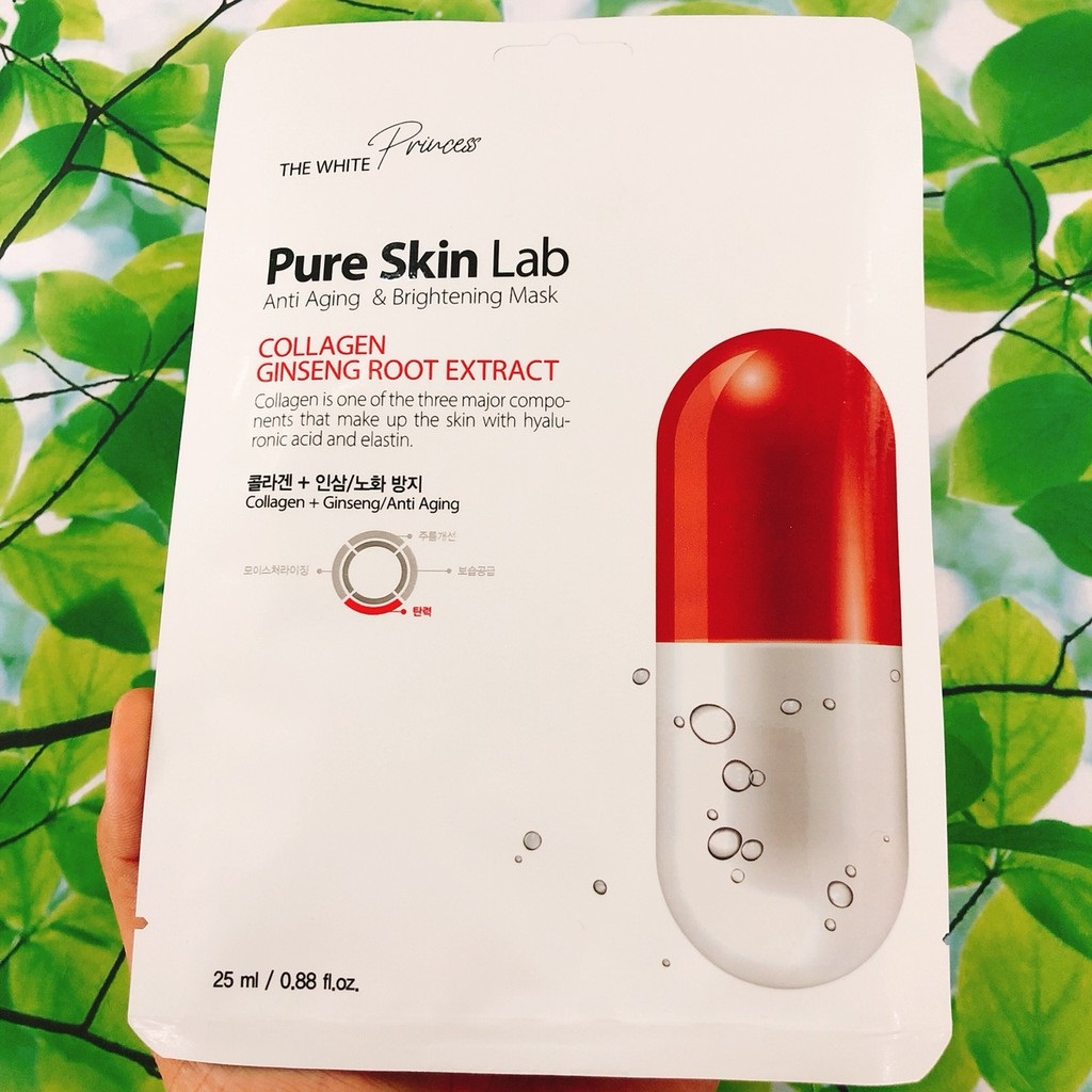 Mặt nạ The White Princess Pure Skin Lab ngăn ngừa lão hóa và sáng da-chiết xuất collagen &amp; nhân sâm