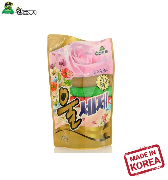 Nước giặt vải Len & Dạ hương nước hoa Sandokkaebi túi 500g nhập khẩu Hàn Quốc