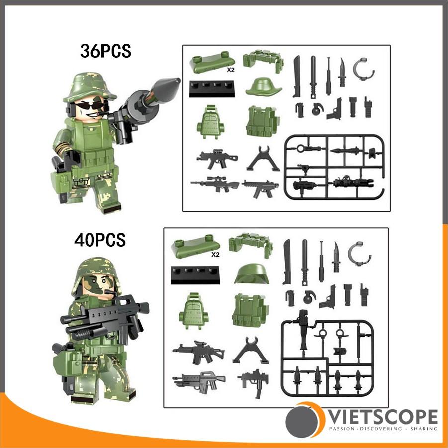 Combo 6 nhân vật lính Mỹ quân phục rằn ri - 7011