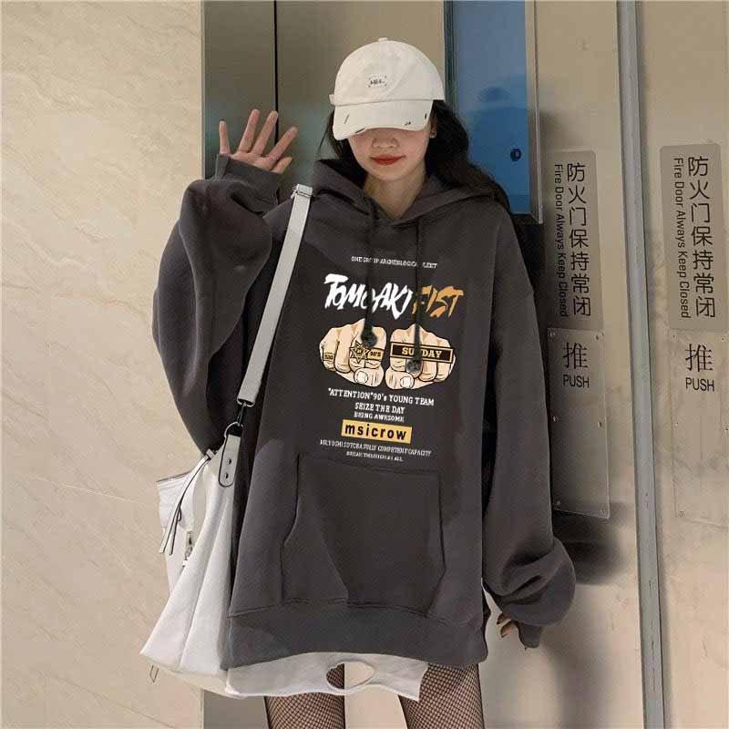 &lt;&gt; ÁO HOODIE NAM NỮ TAY ĐẤM UNISEX FORM RỘNG CHẤT NỈ NGOẠI DÀY DẶN CỰC ĐẸP CỰC NGẦU