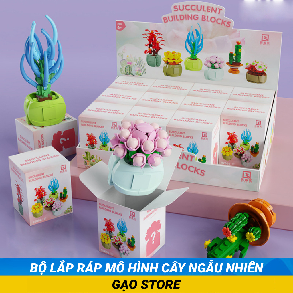 Bộ Mô Hình Đồ Chơi Lắp Ráp Xếp Hình Mini Cây Ngẫu Nhiên