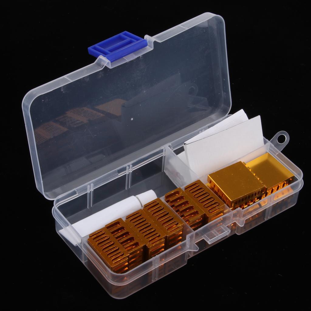 20pcs Small Heatsink Kit Cooler Heat Sink Set for Cooling CPU GPU VGA RAM