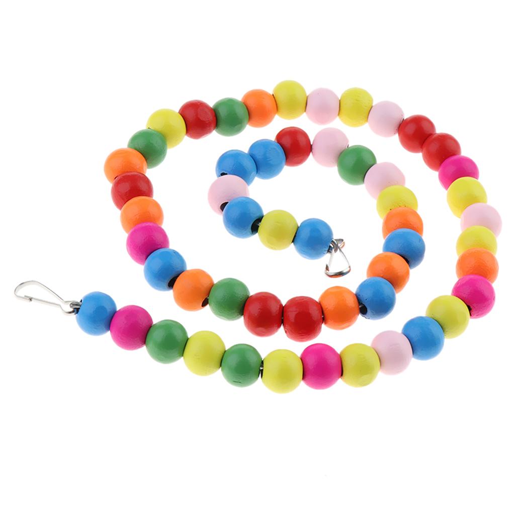 Wood Pet Swing Bird Toy Parrot Cage Hanging Toys for Parakeet Cockatiel