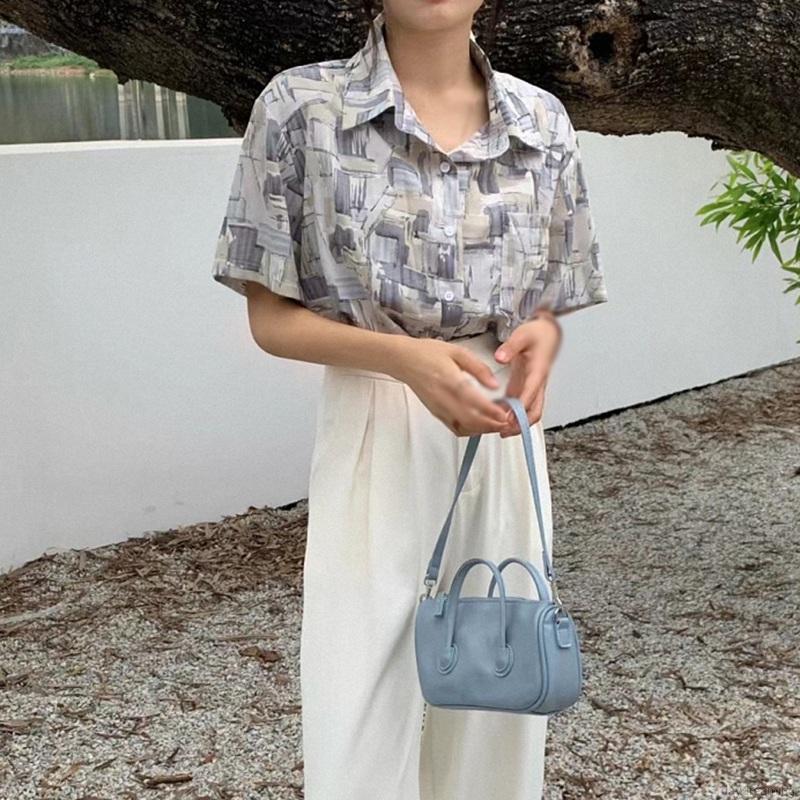 Áo Sơ Mi Voan Tay Ngắn Thời Trang Dành Cho Nữ