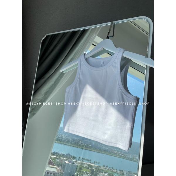 Áo croptop trắng ba lỗ