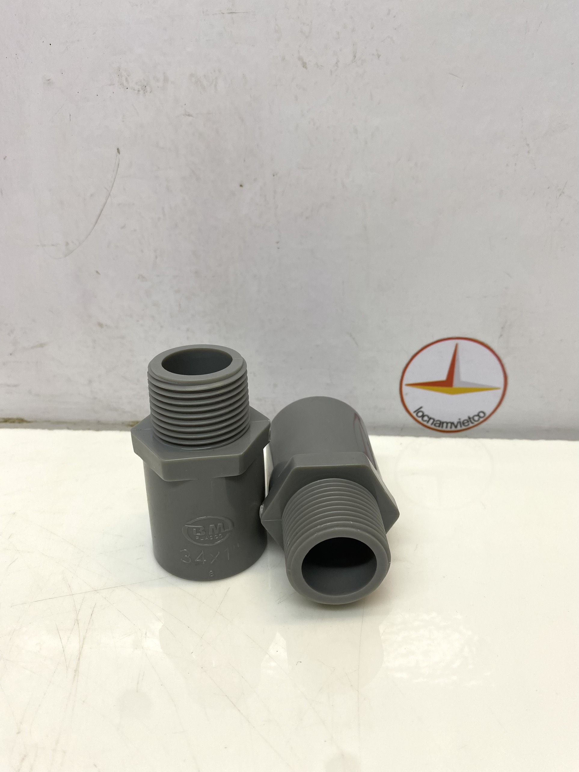 Nối ren ngoài 34 nhựa PVC Bình Minh _ 5 cái