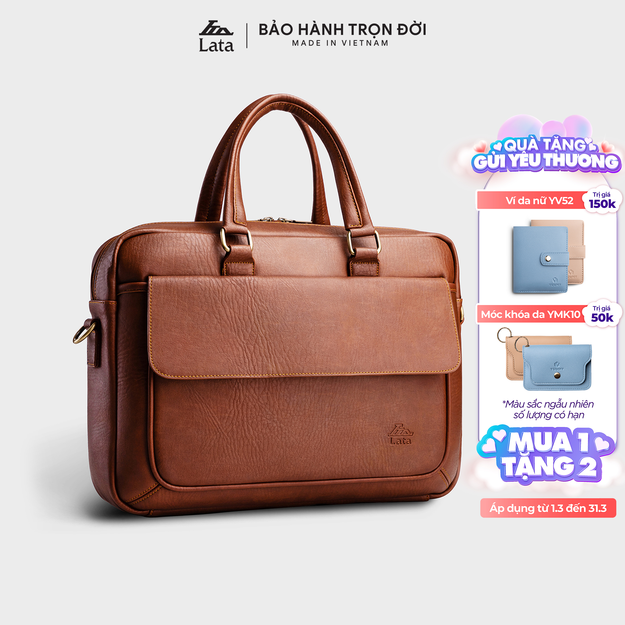 Cặp Công Sở Lata ( Thời trang nam basic - Cặp da CA23 )