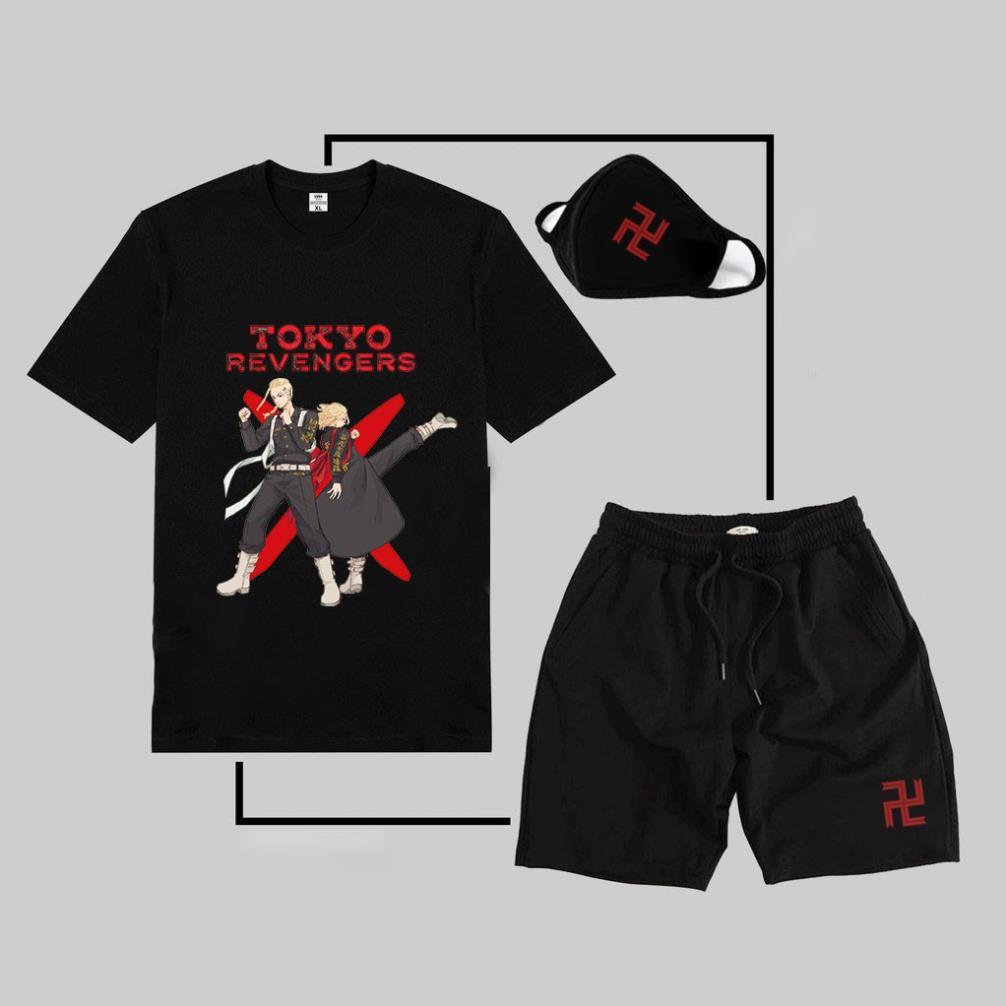 BST Combo Áo thun Tokyo Revengers NAruto Itachi + quấn Short + KT Anime HOT đẹp