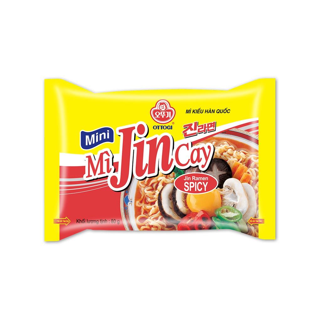 Combo 6 gói Mì Jin Cay Ottogi Mini (80g)