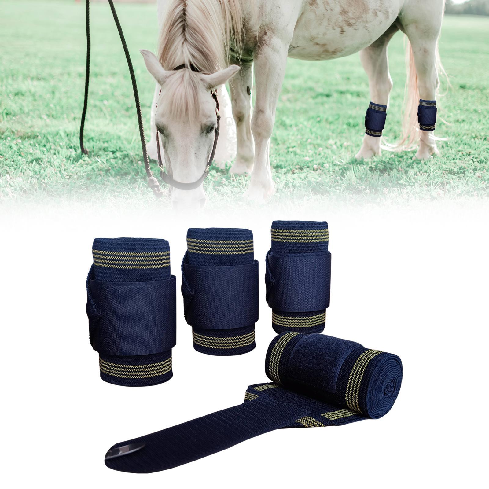 4 Pieces Horse Leg Wraps Thick Horse Support Equestrian Accessories