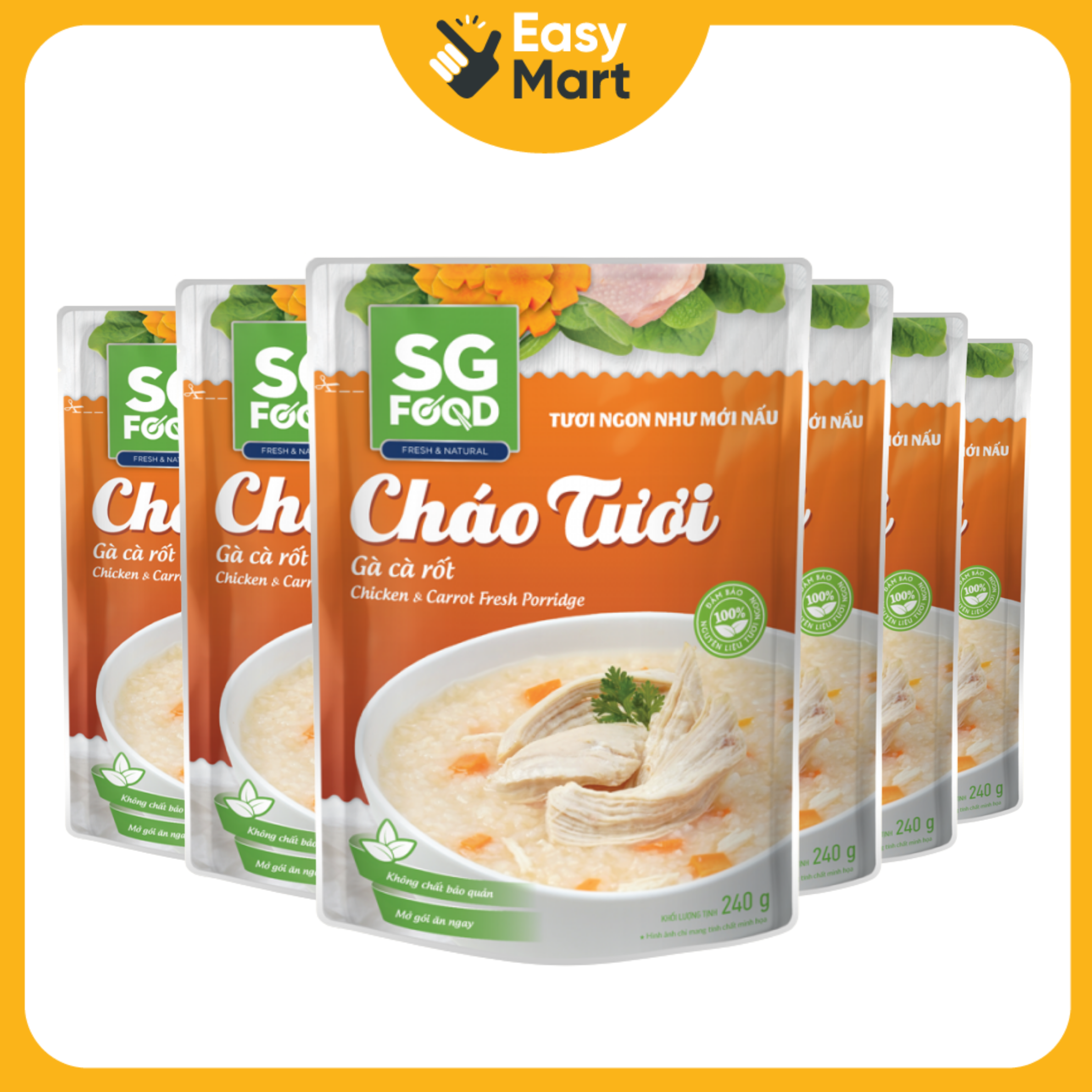 Cháo tươi SG Food 270g (nhiều vị