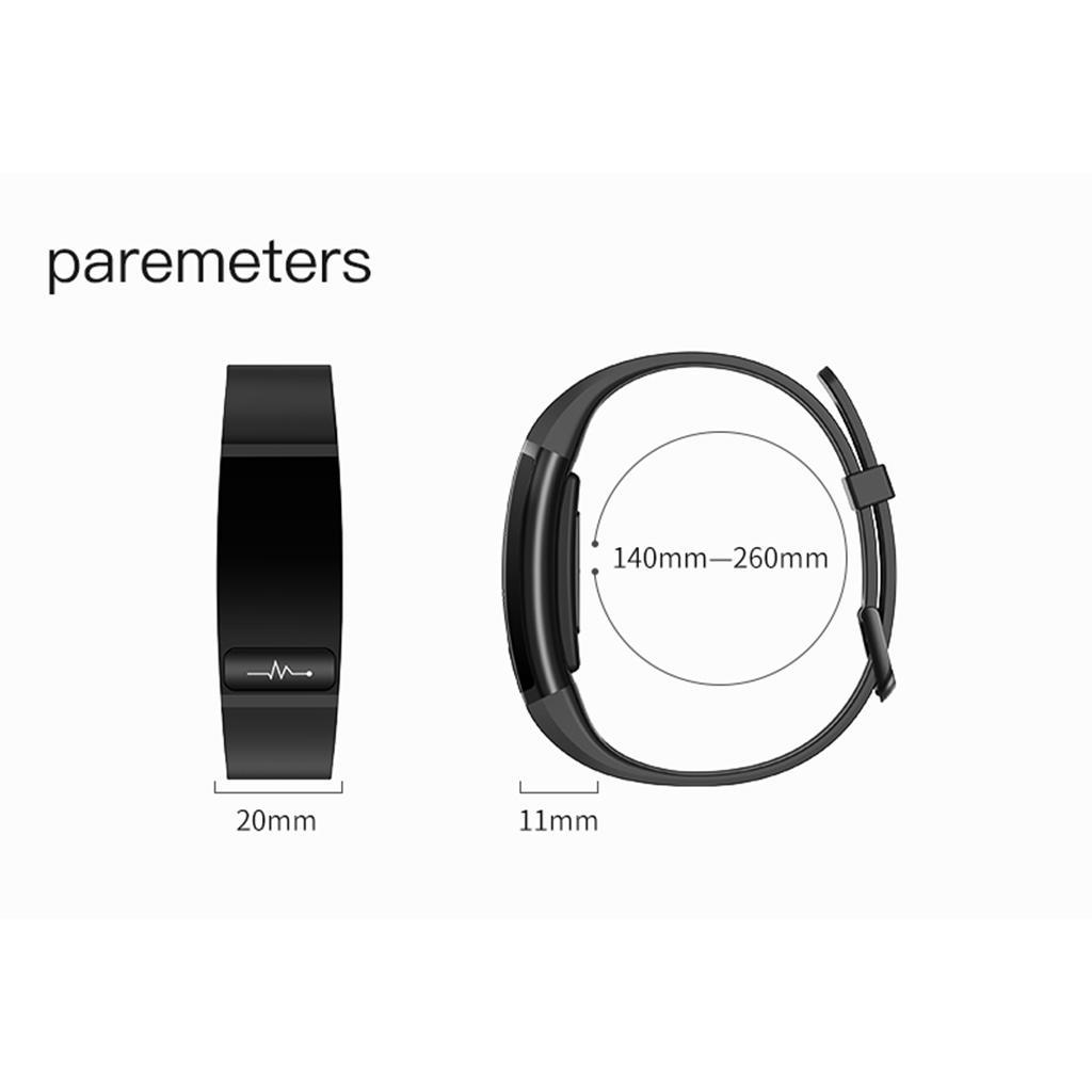 Smart Watch Tracker Body Temperature Blood Pressure Heart Rate IP67 Blue