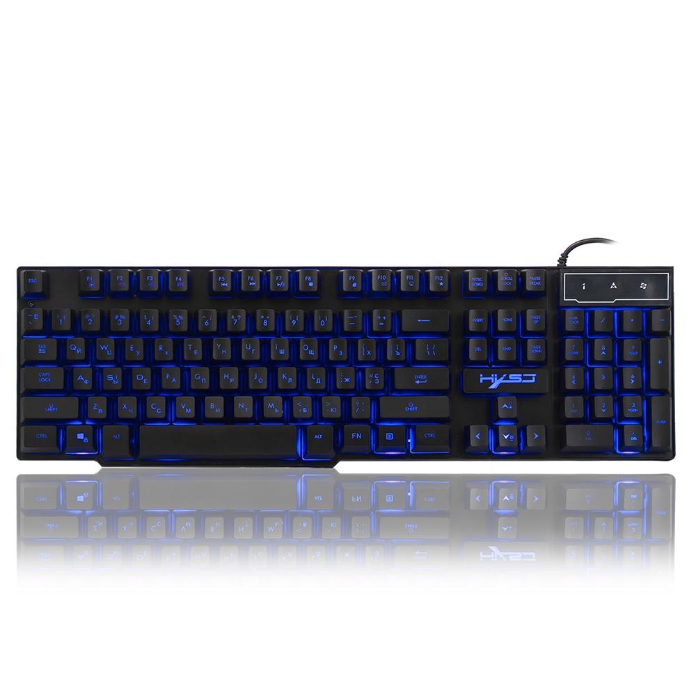 Bàn phím chơi game USB 3 Chế độ đèn nền Keycaps LED eclado Gamer 19 phím