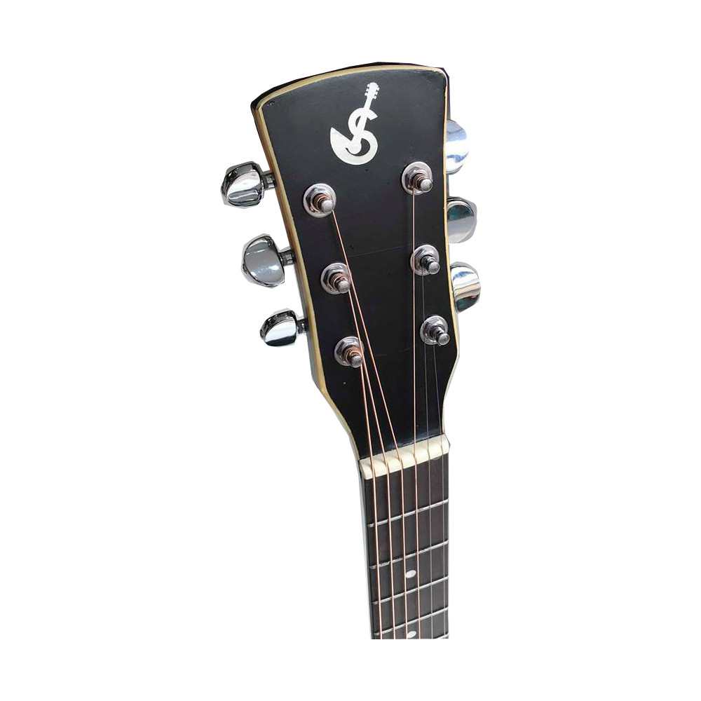 Guitar acoustic có ty chống cong cho người mới tập - Mặt gỗ thông nguyên tấm GTSV