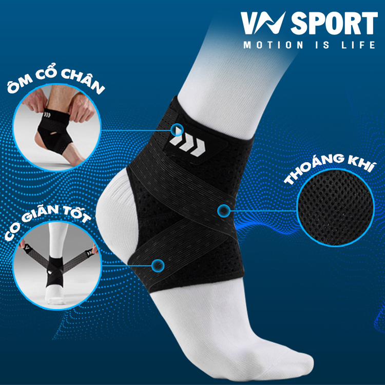 Băng Bảo Vệ Cổ Chân Mắt Cá Chân VNS012 | ANKLE SUPPORT (1 Đôi)