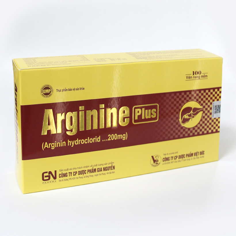 Thực phẩm bảo vệ sức khoẻ Arginine Plus giúp bổ gan, giải độc gan, bảo vệ tế bào gan - Hộp 100 viên