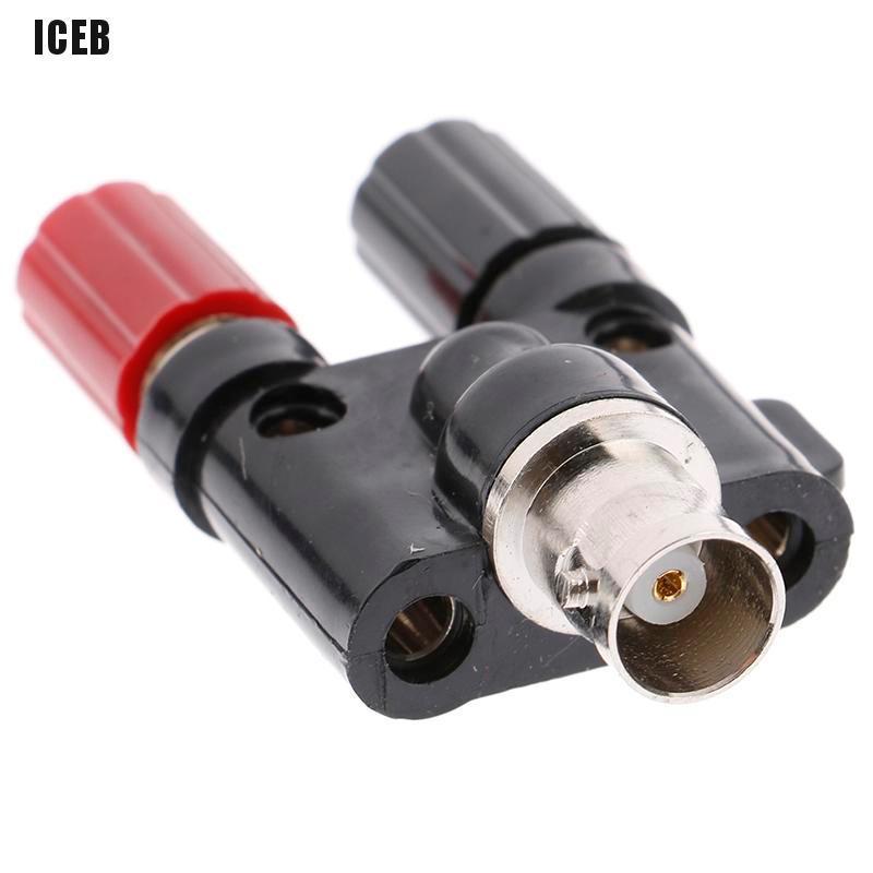 1 Đầu Nối Bnc Male / Female Sang Dual Banana Jack Bắp Chuối 4mm