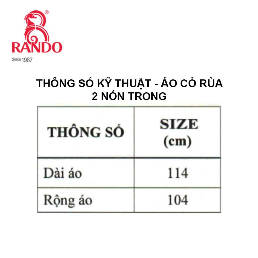 Áo Mưa 2 Đầu Trong Màu Thời Trang, Chính Hãng RANDO, Nhựa PVC Siêu Nhẹ Không Thấm Nước