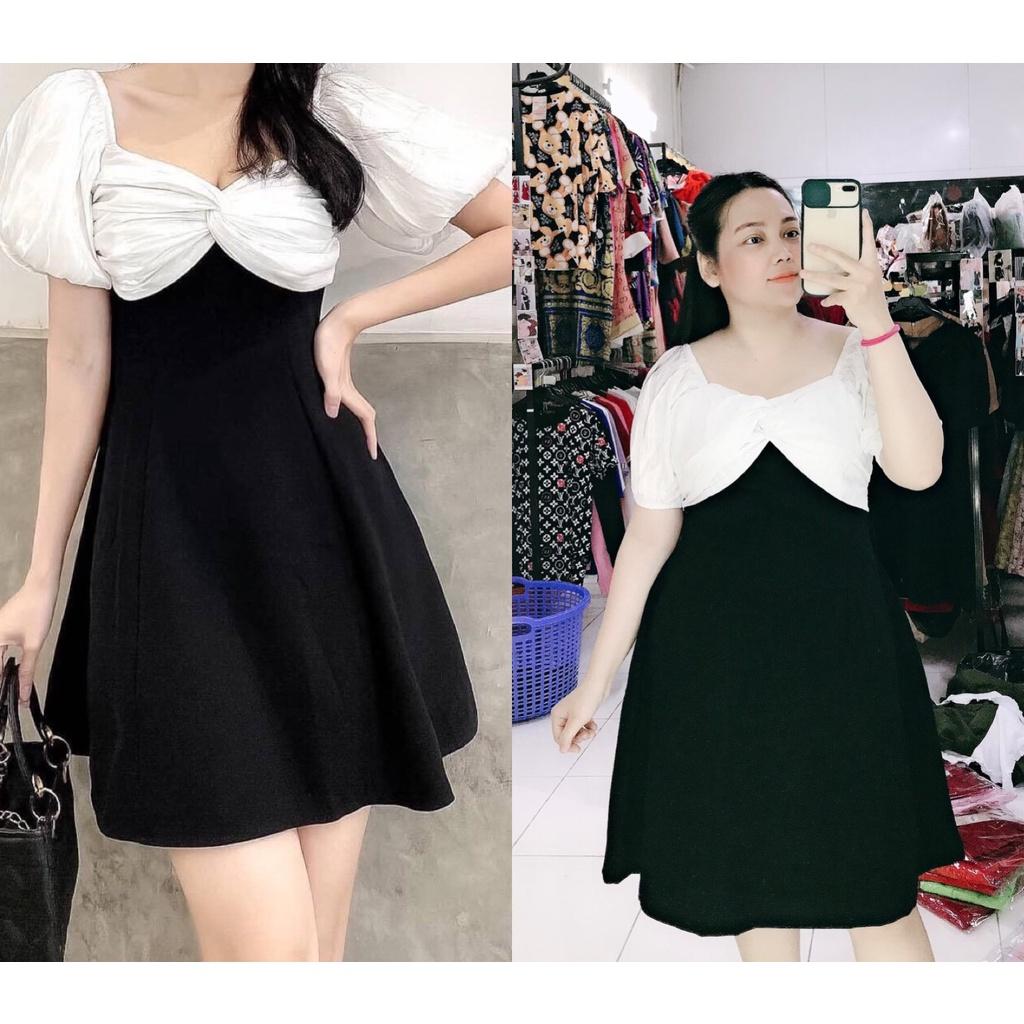 ĐẦM SUÔNG NƠ NGỰC TRẮNG BIGSIZE 58-90KG