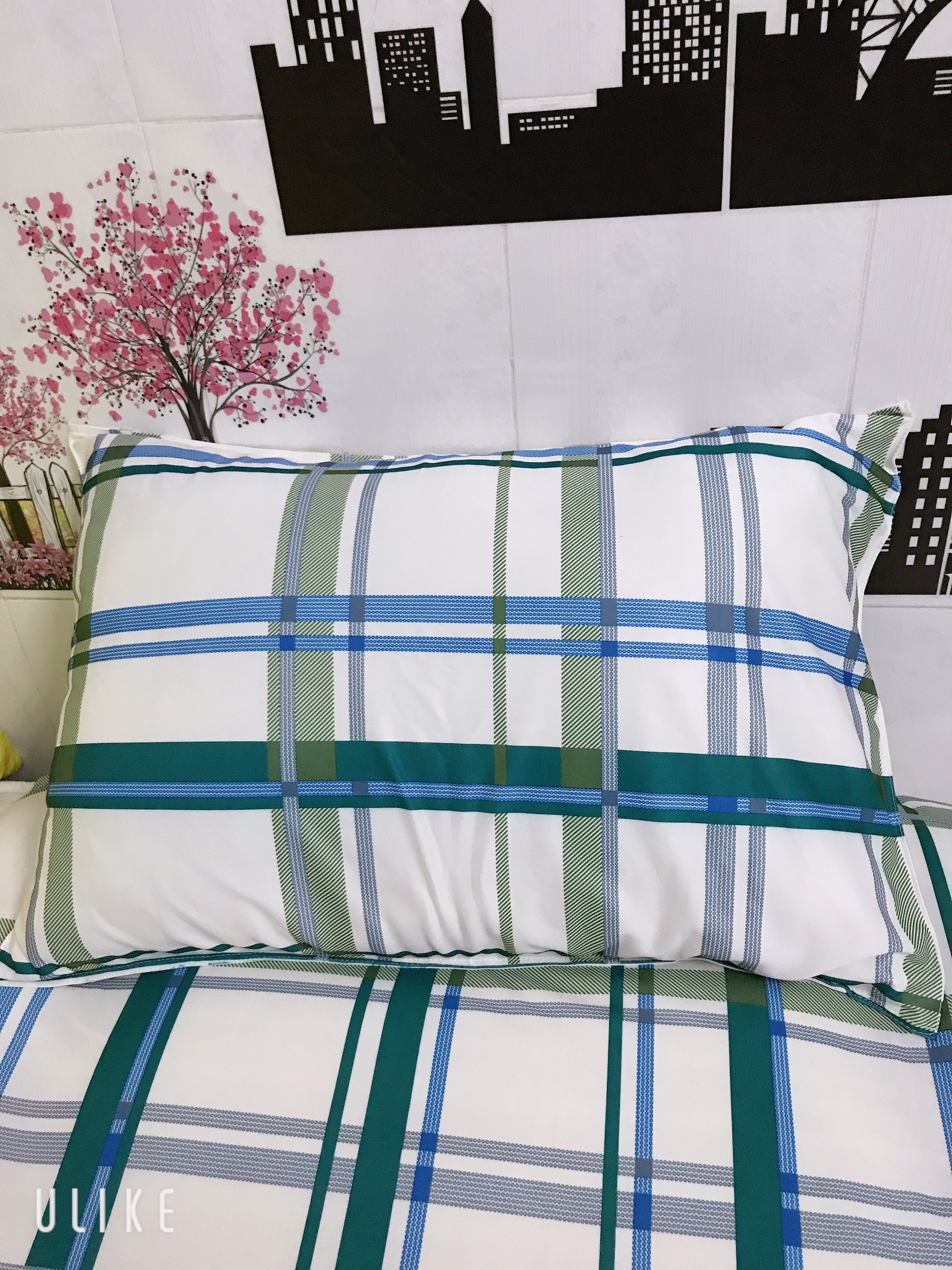 Áo Gối Nằm 50 x 70cm Cotton May Từ Vải Cotton Thắng Lợi Mẫu Kẻ Sọc