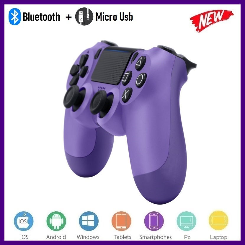 Tay Game không dây bluetooth P/S Purple cho máy tính - điện thoại - máy game Console