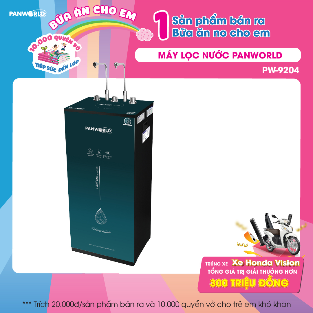 Máy lọc nước Panworld PW-9204 miễn phí lắp đặt BH 2 năm