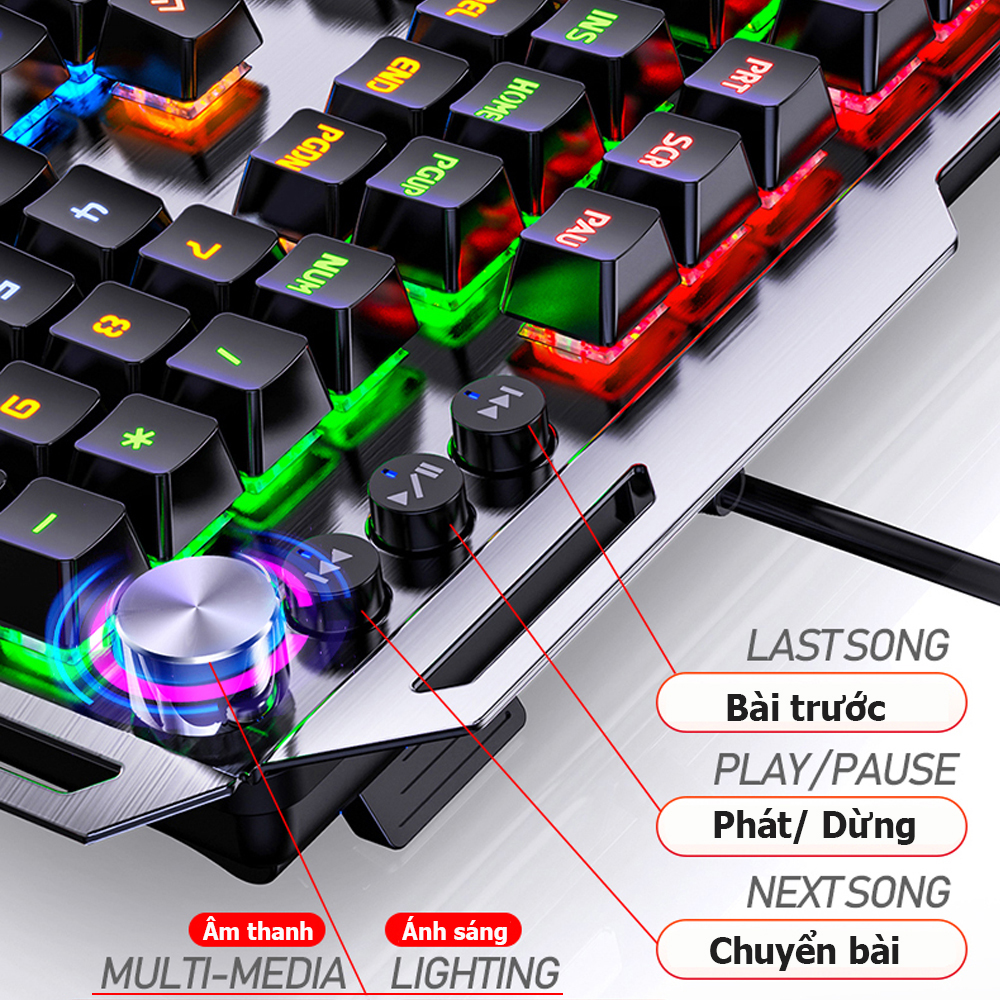 Bàn phím cơ K100 sports edition, bàn phím gaming với 104 phím tiêu chuẩn kèm 4 nút đa phương tiện, hiệu ứng Led đẹp mắt có thể tùy chỉnh- Hàng nhập khẩu