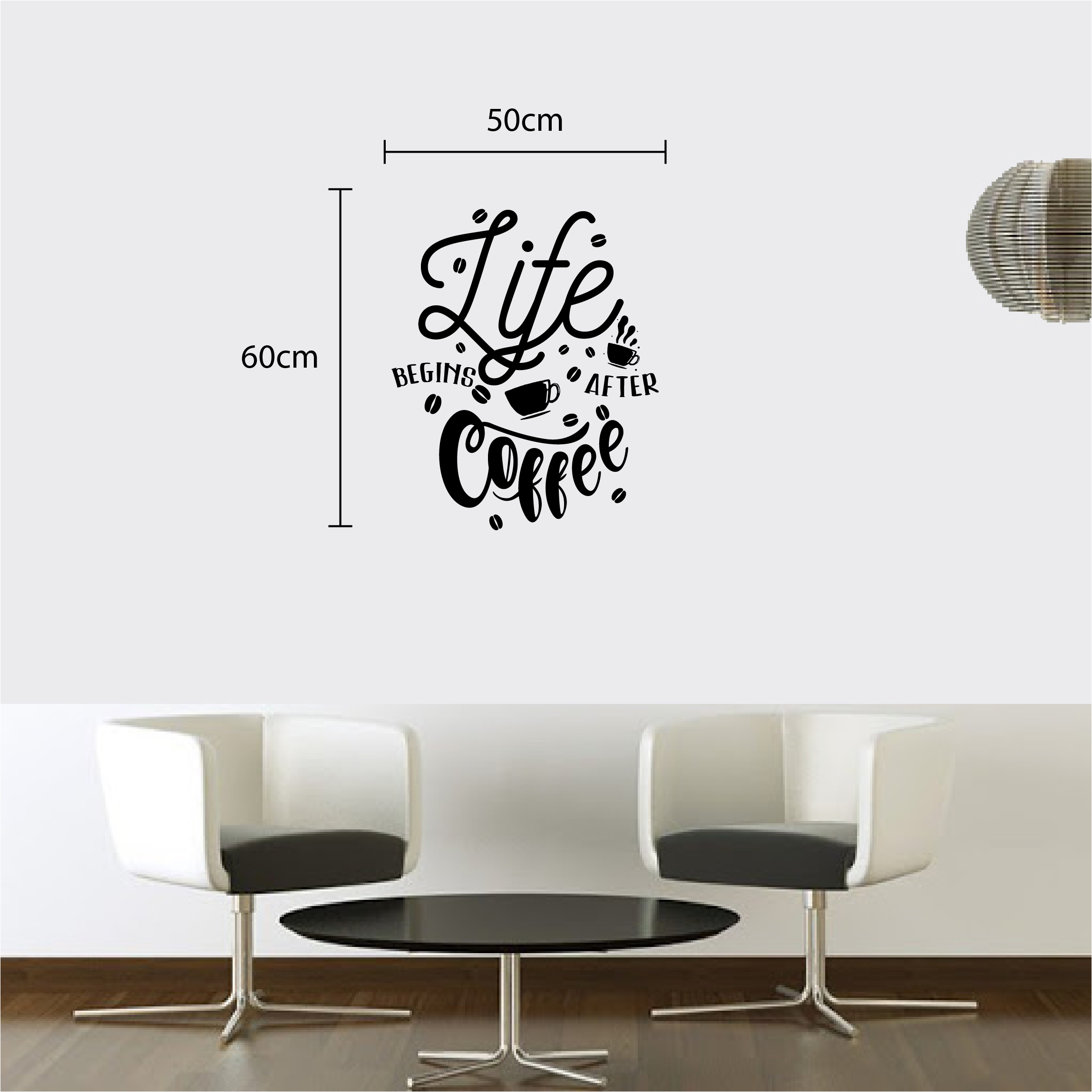 Decal trang trí quán số 1