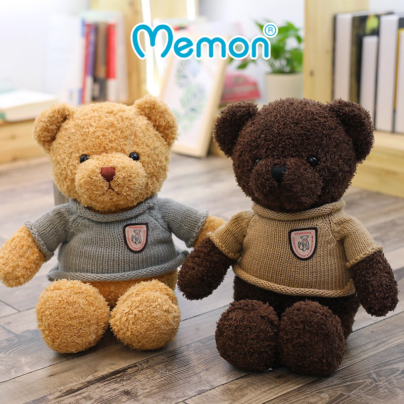 Gấu bông Teddy Head Tales cao cấp - Hàng chính hãng Memon - Đồ chơi thú nhồi bông Teddy Head Tales, Chất liệu Bông gòn PP 3D tinh khiết mềm mịn, đàn hồi đa chiều, bền đẹp, an toàn cho người sử dụng