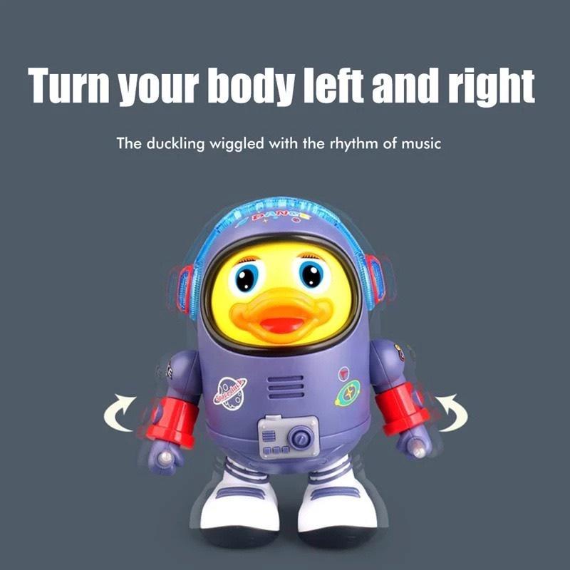 Đồ chơi chú vịt không gian nhảy múa HAODEYI(HDY) chạy bằng pin sử dụng pin có nhạc nhẹ Hot 2022