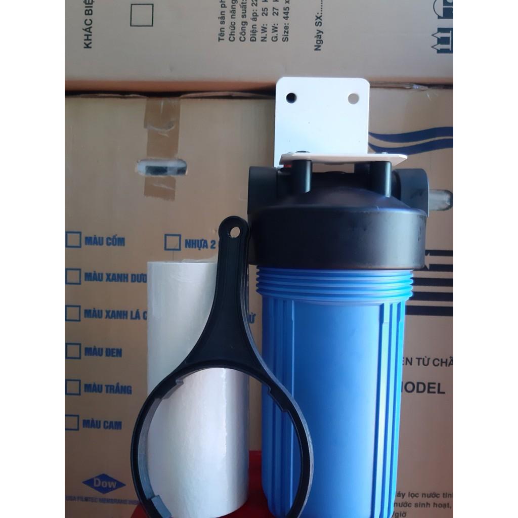 BỘ LỌC ĐƠN BIGBLUE,LY LỌC THÔ,LỌC ĐẦU NGUỒN 10IN GỒM LY,LÕI,PASS TREO,TAY VẶN,