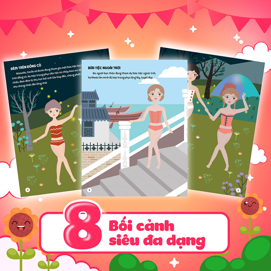 Sách Sáng tạo thời trang: Thời trang dự tiệc (Hơn 100 stickers)
