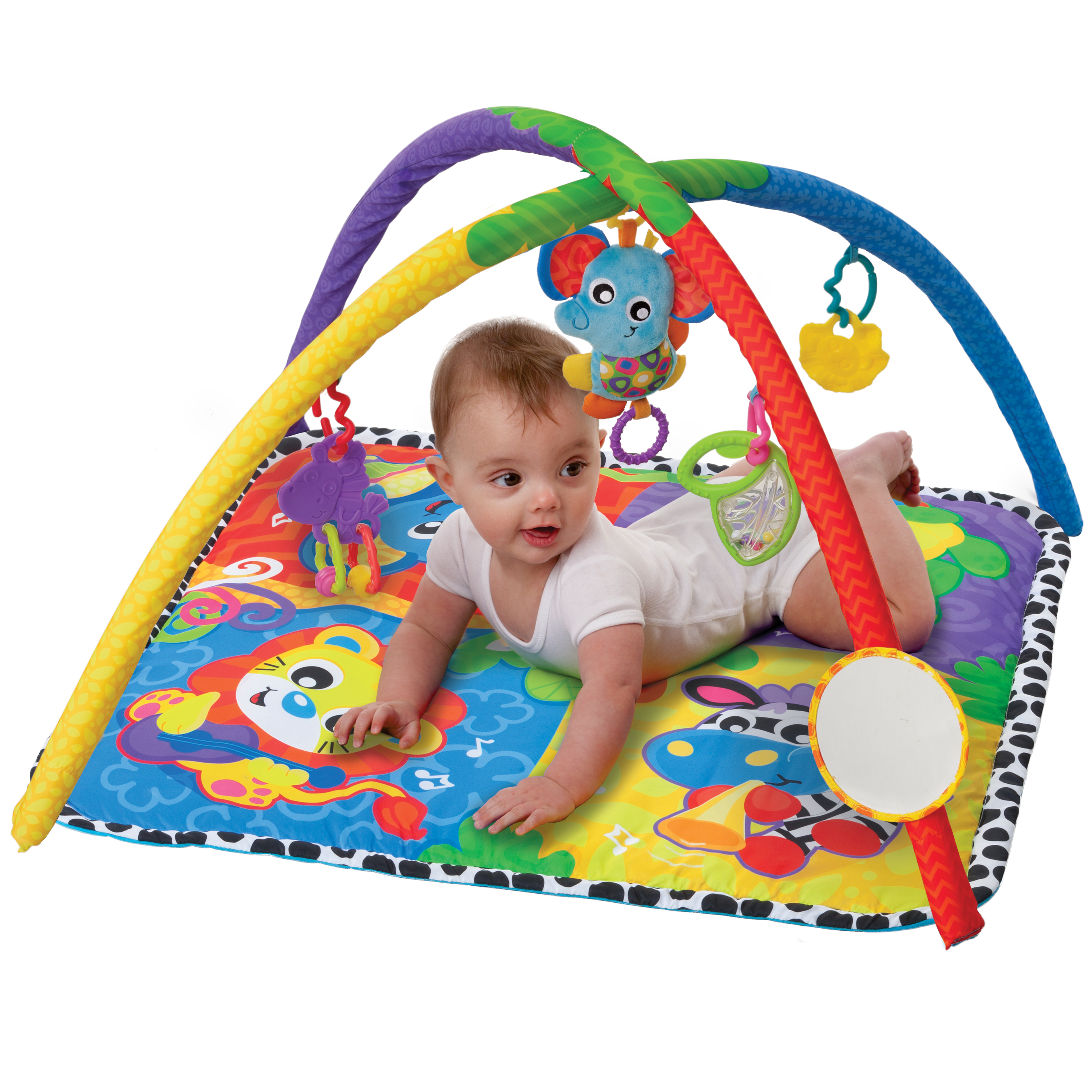 Thảm nằm chơi nhạc rừng Playgro Music in the Jungle Activity Gym, cho bé sơ sinh đến 24 tháng