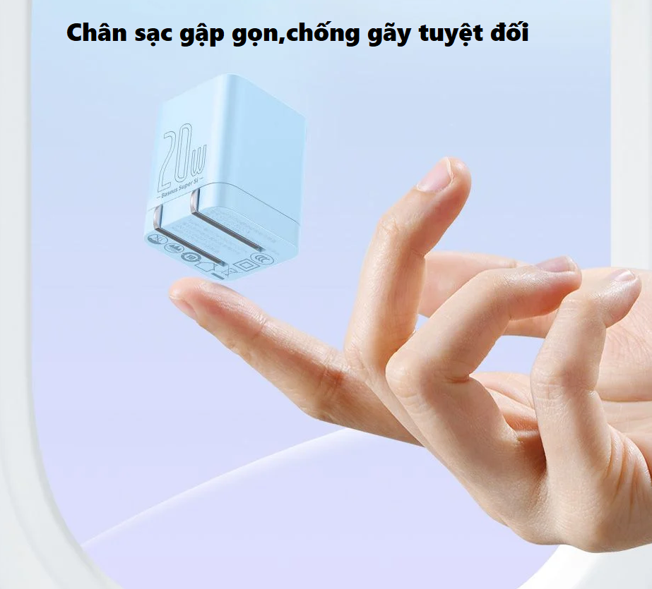 Bộ Cốc sạc và Cáp sạc nhanh Baseus Super Si Pro PD 20W CCCJG20CC-X for iPhone 12 / 13/ 14