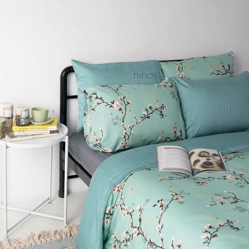 Bộ Ga Gối Vải Cotton Hàn Quốc Mịn Mát