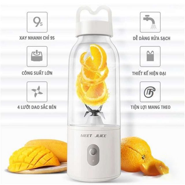 Máy Xay Sinh Tố,Hoa Quả Mini Cầm Tay Deliya 500ml - Hàng chính hãng - MEETJUICE