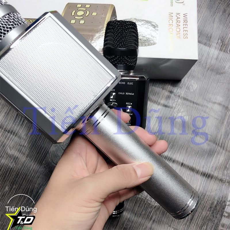 Micro Karaoke bluetooth YS97 đời cao hơn mic YS95 kèm loa bluetooth - Mic YS97 có 9 chế độ âm thanh để thay đổi giọng