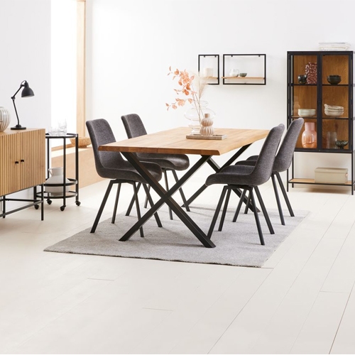 Ghế bàn ăn | JYSK Hygum | kim loại/PU/polyester | nhiều màu | R54xS59xC86cm