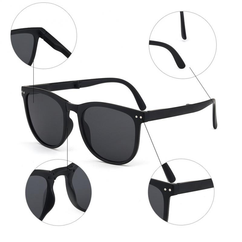 Kính râm Ultralight có thể gập lại thời trang chống oltraviolet Phong cách mới với hộp gương Color: 06