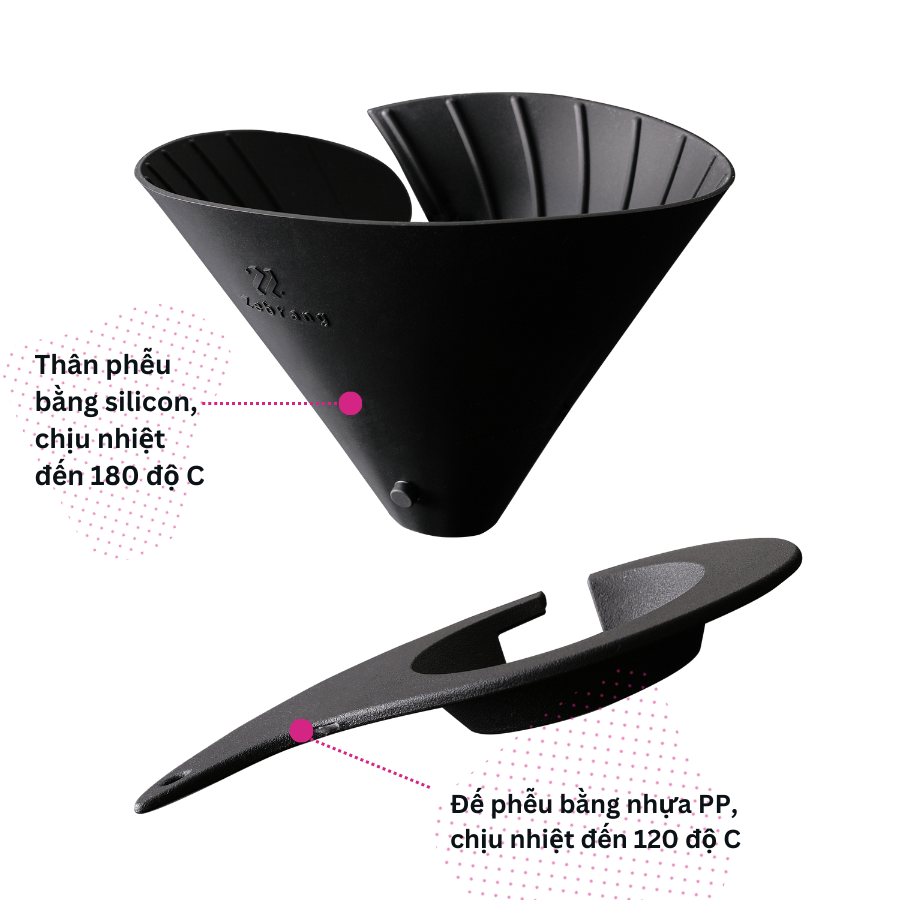 Phễu pha cà phê bằng silicone ZB-VDFP-02B