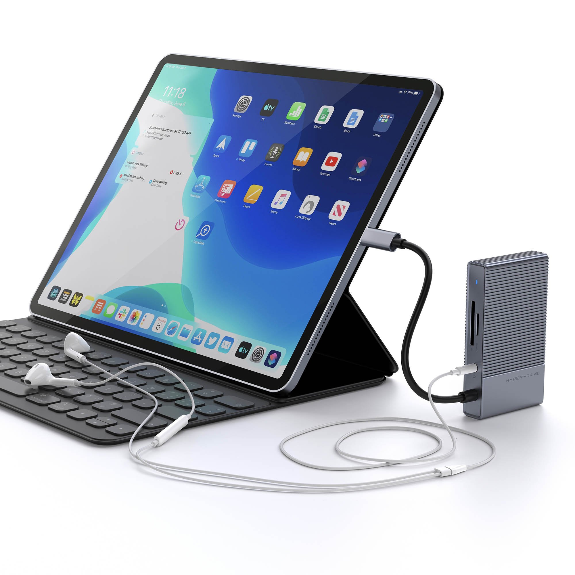 CỔNG CHUYỂN Hyper HyperDrive GEN2 6-IN-1 FOR MACBOOK, IPAD PRO 2018-2020, PC &amp; DEVICES - Hàng chính hãng