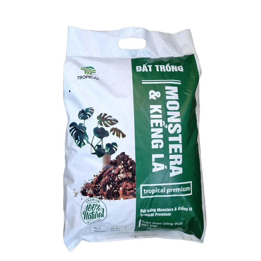 Đất trồng Monstera và kiểng lá Tropical Premium - Bao 10 lít