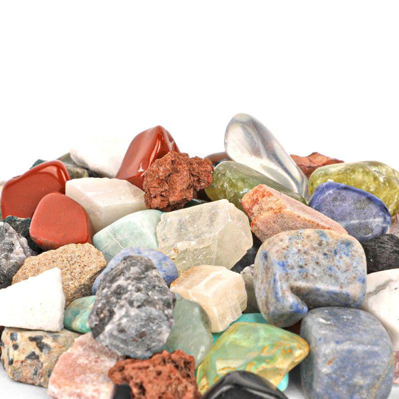 Hộp đựng mẫu vật quặng tự nhiên, các mẫu đá, thạch anh tím