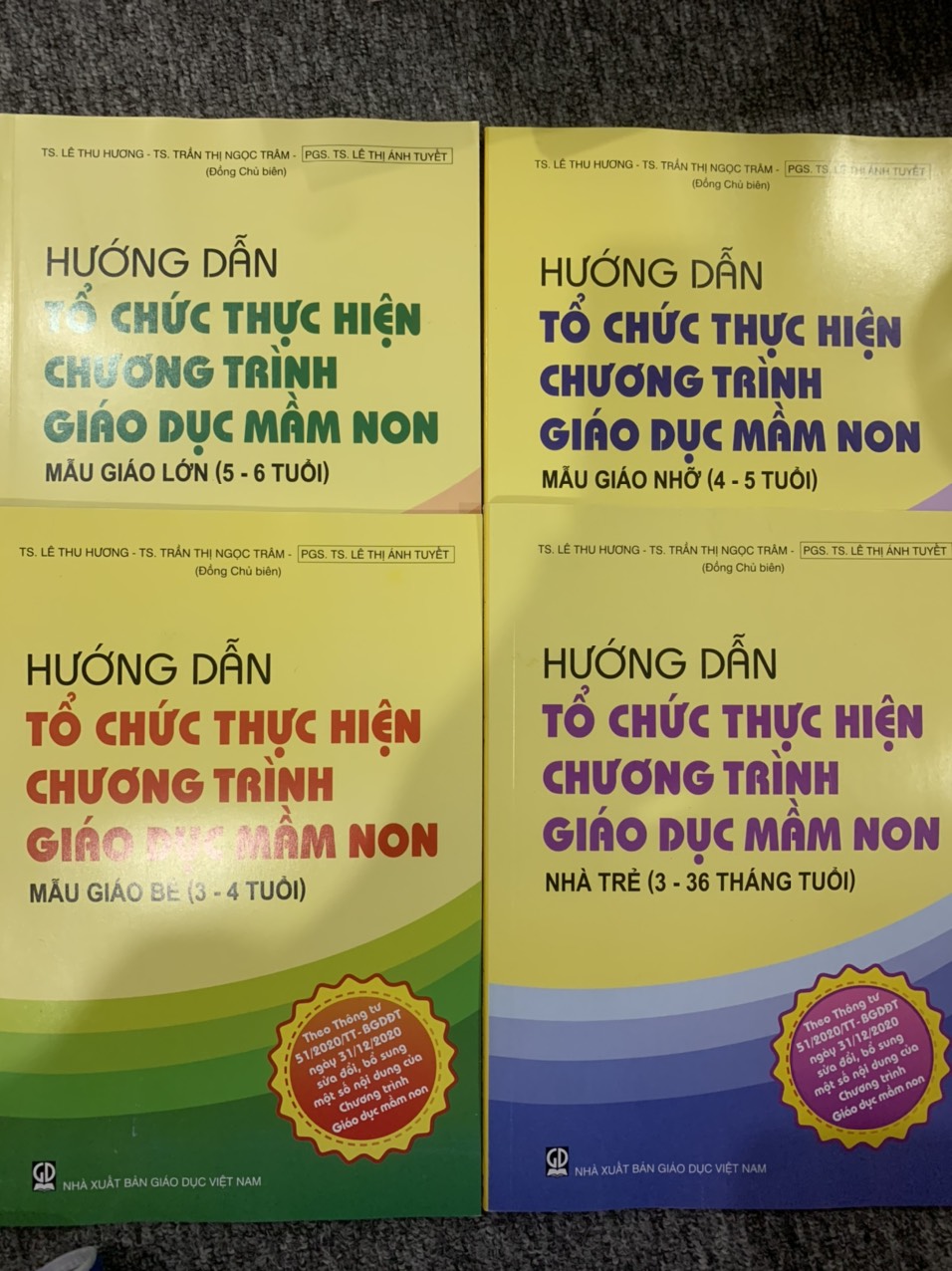 Hướng dẫn tổ chức thực hiện chương trình giáo dục mầm non (Combo 4 cuốn)